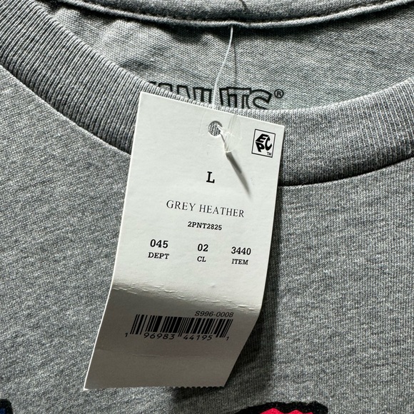 Peanuts x Hybrid Apparel Snoopy Woodstock USA Flags T Shirt Gray Men's Large - Picture 3 of 5